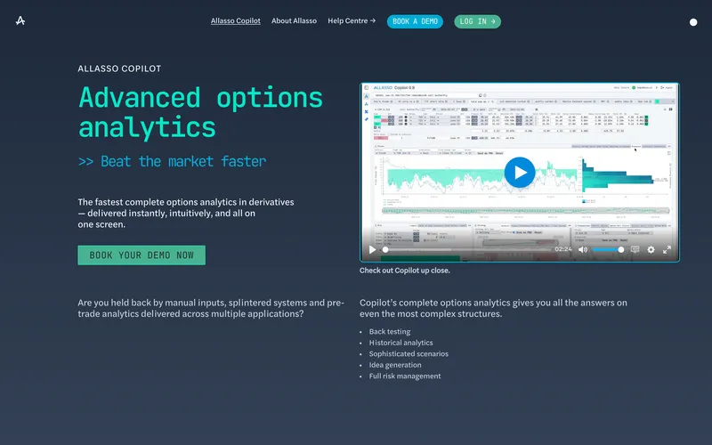 Allasso lanfing page