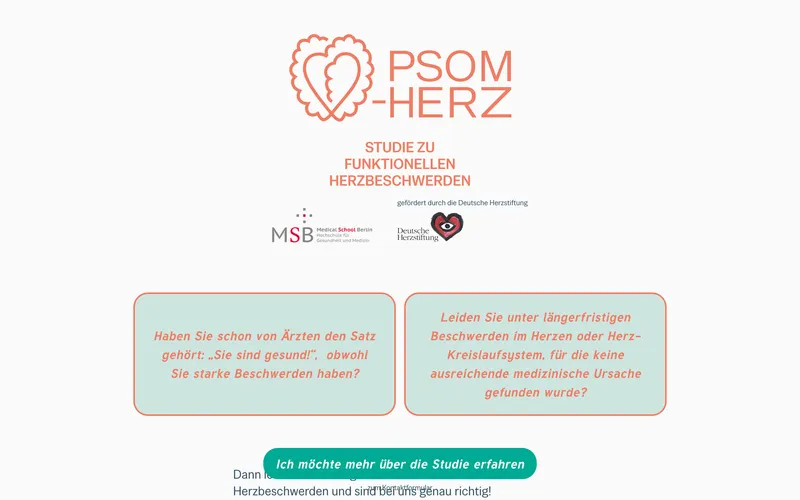 PSOM-Herz Landingpage